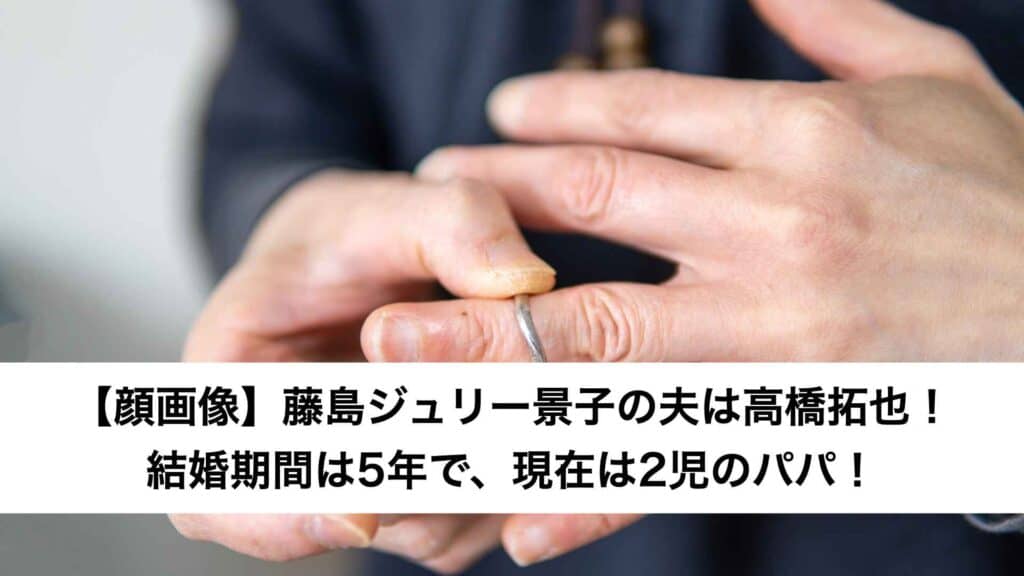 【顔画像】藤島ジュリー景子の夫は高橋拓也！結婚期間は5年で、現在は2児のパパ！