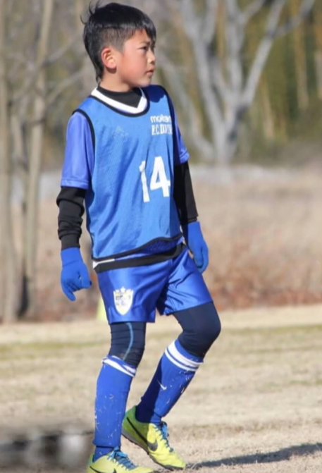 小田凱人がサッカー少年の頃（9歳）