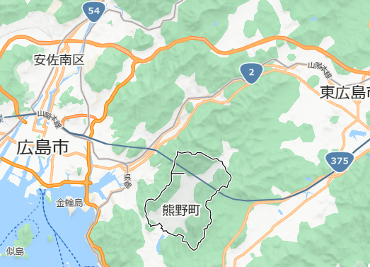 有吉弘行の出身地の地図